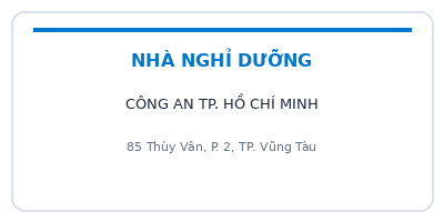 Nhà nghỉ dưỡng Công an TP. Hồ Chí Minh - 85 Thùy Vân Vũng Tàu