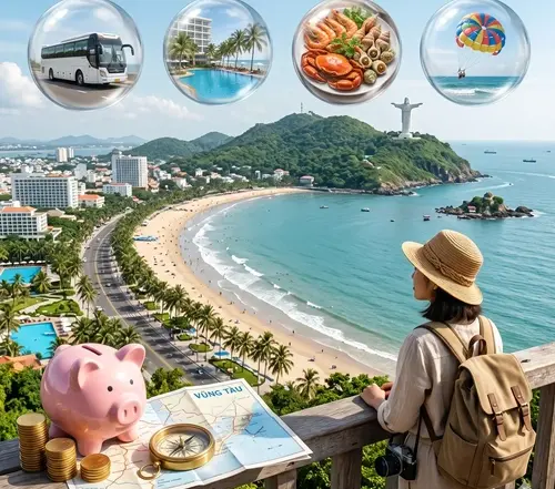 Kinh nghiệm du lịch Vũng Tàu tiết kiệm chi phí đường Thùy Vân Bãi Sau và Tượng Chúa Kitô