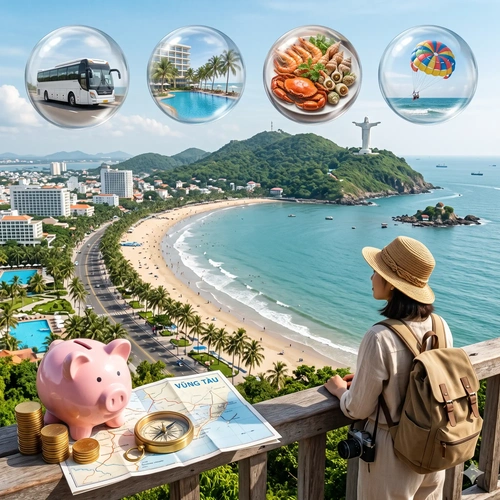 Kinh nghiệm du lịch Vũng Tàu tiết kiệm chi phí đường Thùy Vân Bãi Sau và Tượng Chúa Kitô